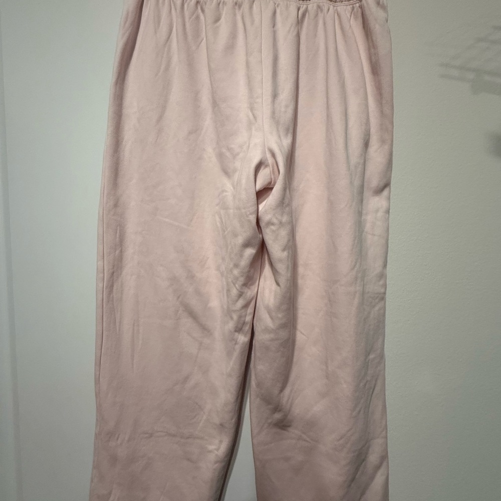 New SKIMS Cotton Fleece classic straight leg pant in Barley Pink - Picture 8 of 8